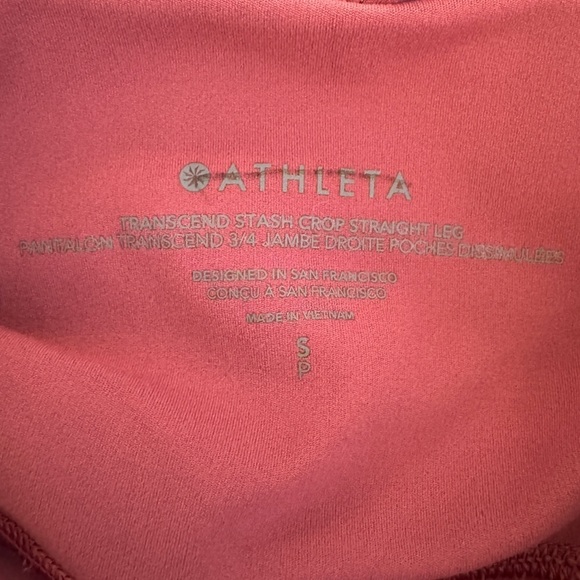 Athleta Transcend Stash Straight Leg Pant, Berry Rose, Size S - Picture 9 of 12